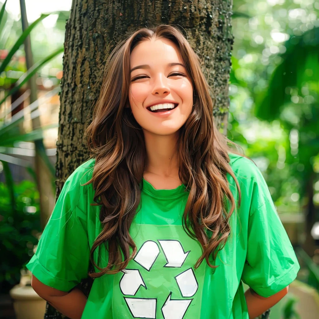 smiling young man, high qualiy, 4K, drawning, long hair, brownhair, beautfull woman, beautiful young woman, ultra resolution, High definition