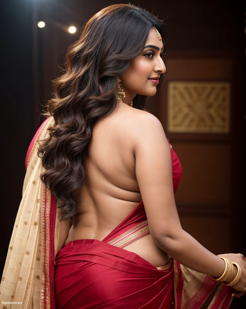 Foto RAW, photorealistic, photography, full body shot, master shot, perfect eyes, goddess like beauty, pierced eyes, perfect thick chubby mallu Desi aunty bhabhi, Wearing a Stanapatta, a chest-band.Saree model, model Photography, Indian saree shoot, Indian traditional wear advertising photography, traditional wear brand shoot, face of Indian actress Sonakshi Sinha, masterpiece, realistic, realism, incredible details,  pleasure, photorealism, detailed skin, skin pores, high contrast, photorealistic Artstation 8k HD digital art trend of high definition and detailed realistic skin texture, ultra detail, realistic skin texture, armature, best quality, ultra high definition, (photorealistic:1.4),, high resolution, detail, raw photo, sweat, Re sharp, by Lee Jefferies Nikon D850 Film Stock Photo 4 Kodak Portra 400 Camera F1.6 Lens Rich Color Ultra Real Realistic Realistic Textures Dramatic Lighting Unreal Engine Trending at Art Station Cinestill 800,(pele altamente detalhada: 1.2), 8k UHD, DSLR, soft-lighting, alta qualidade, grain of film, Fujifilm XT3,she didn't like to wear blouse or bra, she is happy to wear only saree, she hates blouse or bra, detailed hairy armpits, hyper realistic skin, skin pores, sweat, veins, The open back looks attractive in a saree without a blouse, appealing figure, appealing body language, 