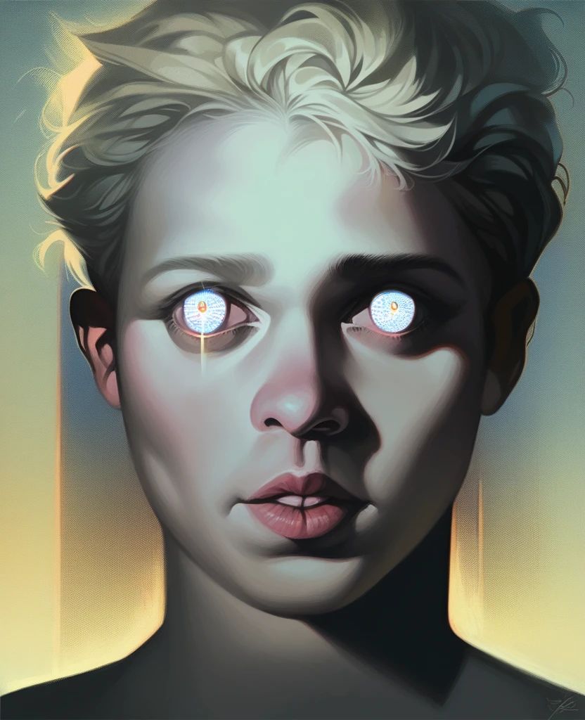 a young man, 17 years old, with faded yellow hair, grey pupil eyes, beautiful detailed eyes, beautiful detailed lips, extremely detailed face, longeyelashes, portrait, highly realistic, photorealistic, 8k, ultra-detailed, cinematic lighting, dramatic colors, warm color tones, chiaroscuro lighting, dramatic lighting, detailed background, atmospheric, intricate details, masterpiece