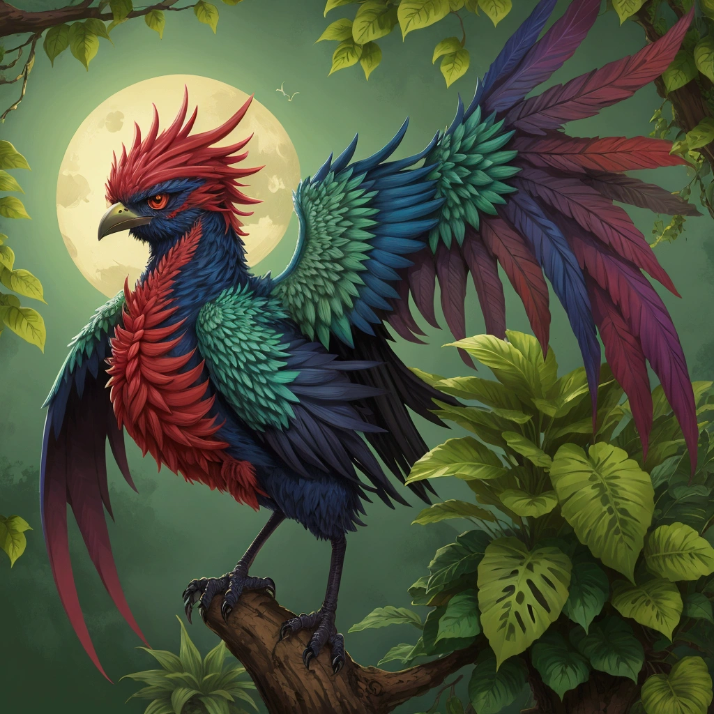 anime style plant bird monster