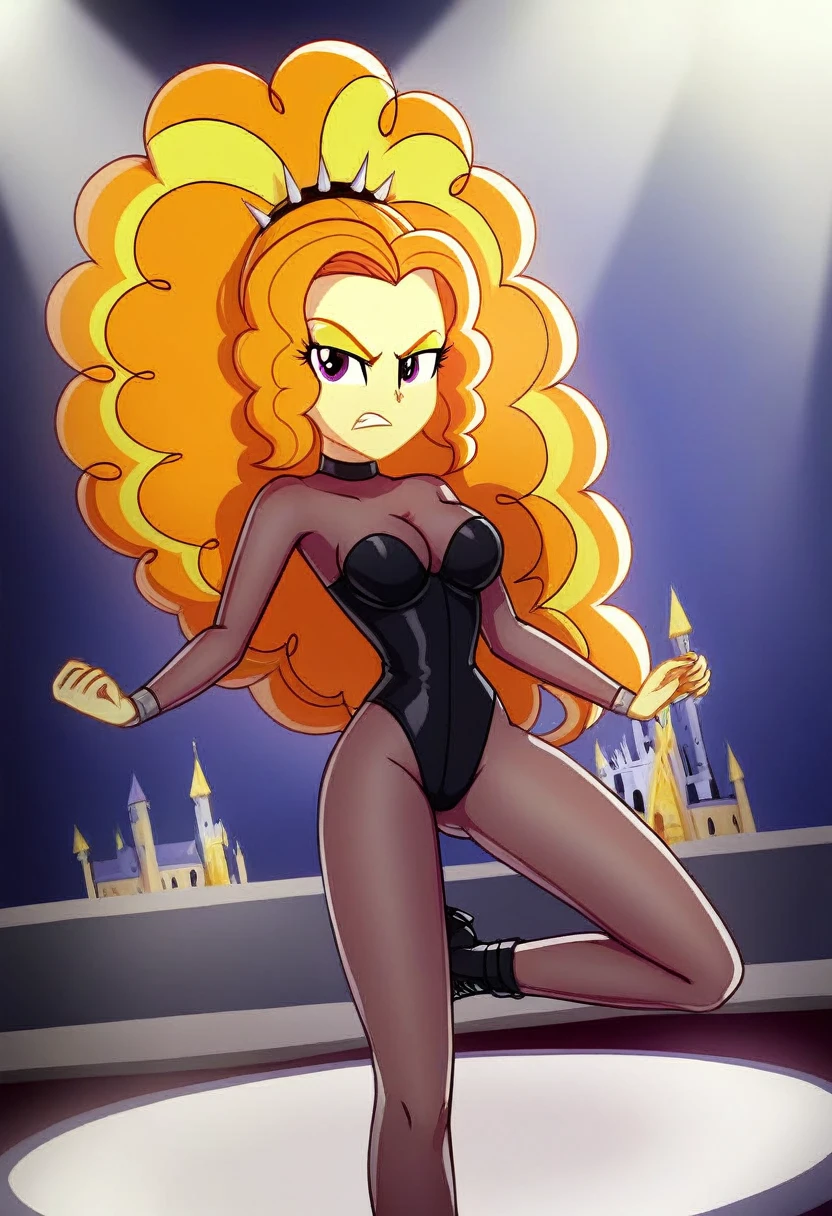 Eqg adagio angry bodystocking costiumme in the castle dancing . Girls 