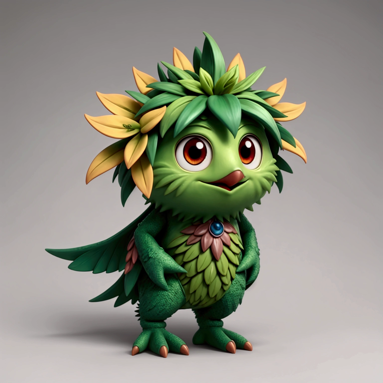 anime style plant bird monster
