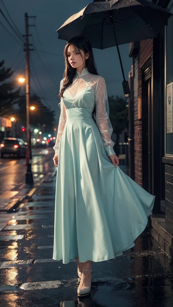 (It was so cold... The rain was pouring down as Aurora walked across the sidewalk, not caring at all, nothing else mattered. Aurora soon reached the bar, soaked from head to toe. She was exhausted from everything that had happened recently . He sat in front of you, he looked terrible, his eyes said it all... He was so, so empty inside for a few seconds, then looked at you and said) "Make me your best drink."