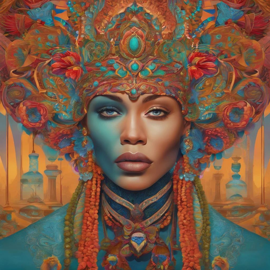 an extremely psychedelic portrait of a healer, surreal, ???, Face, detailded, intricate, chic, agile, highly detailded, digitalpainting, art station, conceptual artwork, Soft, sharp focus, illustration