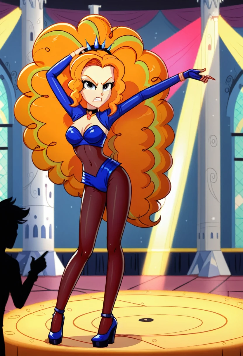 Eqg adagio angry bodystocking costiumme in the castle dancing . Trexe