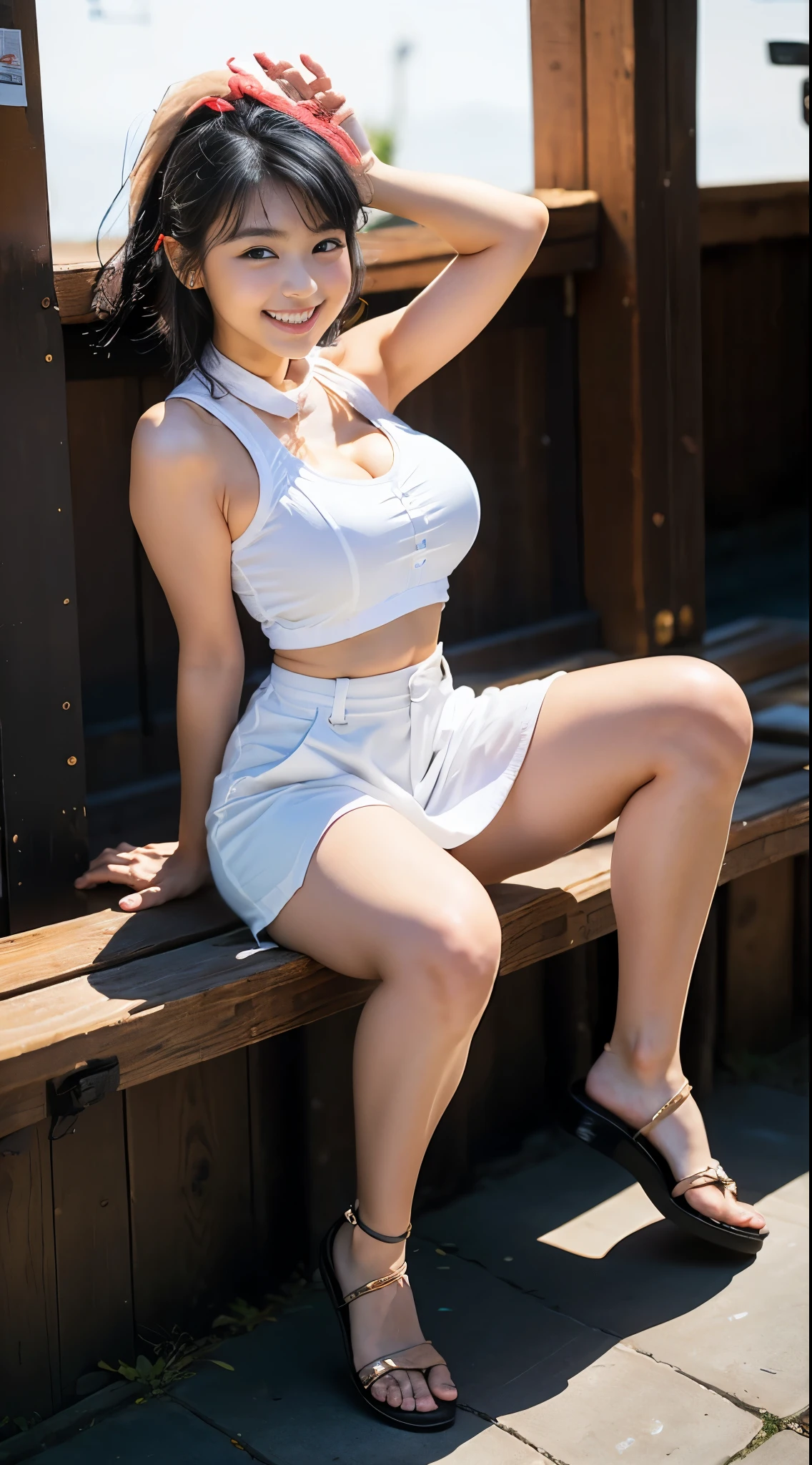 - [x] ((standing_on_one_leg, leg_up holding legs)), ((short skirt)), (famous street open legs)), ((long legs, medium chest)), sunlight, sunshine, (perfect figure: 1.1), (wavy brown hair: 1.2), full body photo, crowded famous streets of Tokyo, ((wearing (white see-through panties)), (highly detailed CG8k wallpaper ), (Very delicate and beautiful), (Masterpiece), (Best Quality:1.0), (Ultra High Definition:1.0), (Without Panties:1.3), Perfect Lightning, Realistic Shadows, [High Resolution], Detailed Skin, Ultra Detailed, Ultra Realistic, Ultra Fine Clothing Texture, Ultra Fine Makeup, Spread Thighs, One Leg, Squatting on the Floor, High Heels, Large Earrings, Thighs, (Loose Top), Beauty Spot, Oversight, (((potential NSFW))))