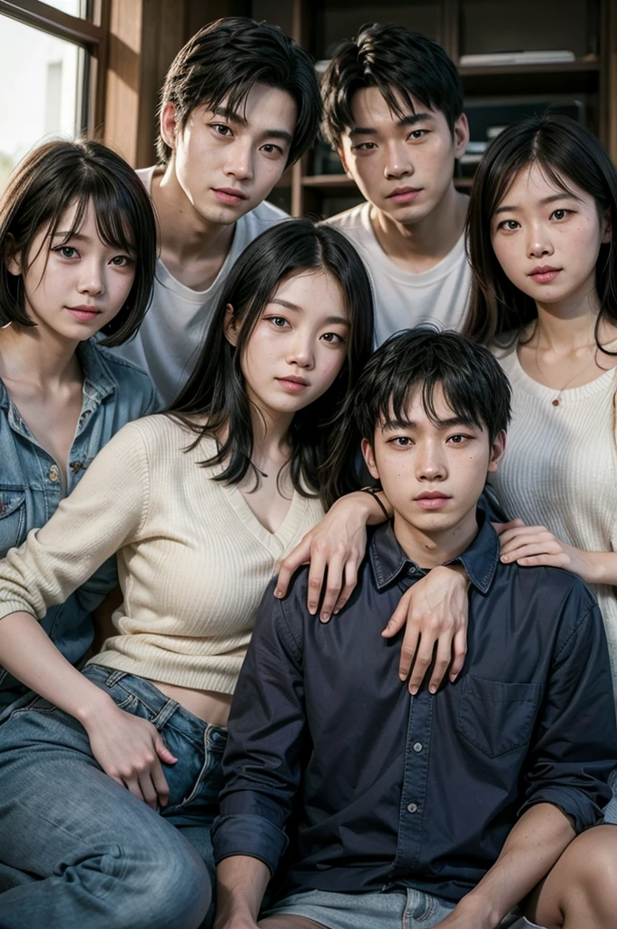 a man together with his family