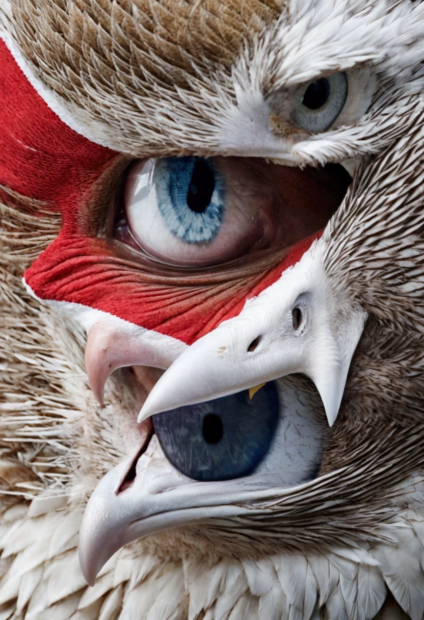 Donald Trump has his right eye with the American flag in it and the other eye winks at it and the eagle looks at it and screams vector