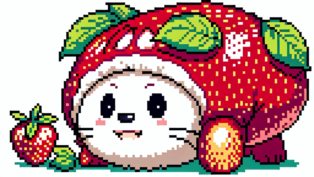 A strawberry cat