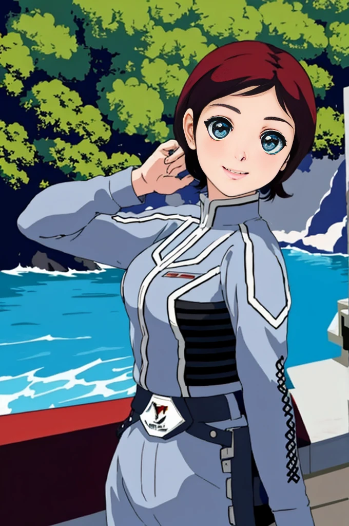 masterpiece, Highest quality, alone,One girl,View your viewers,Outdoor, Cowboy Shot,Ocean,Anime Style,
 Ann