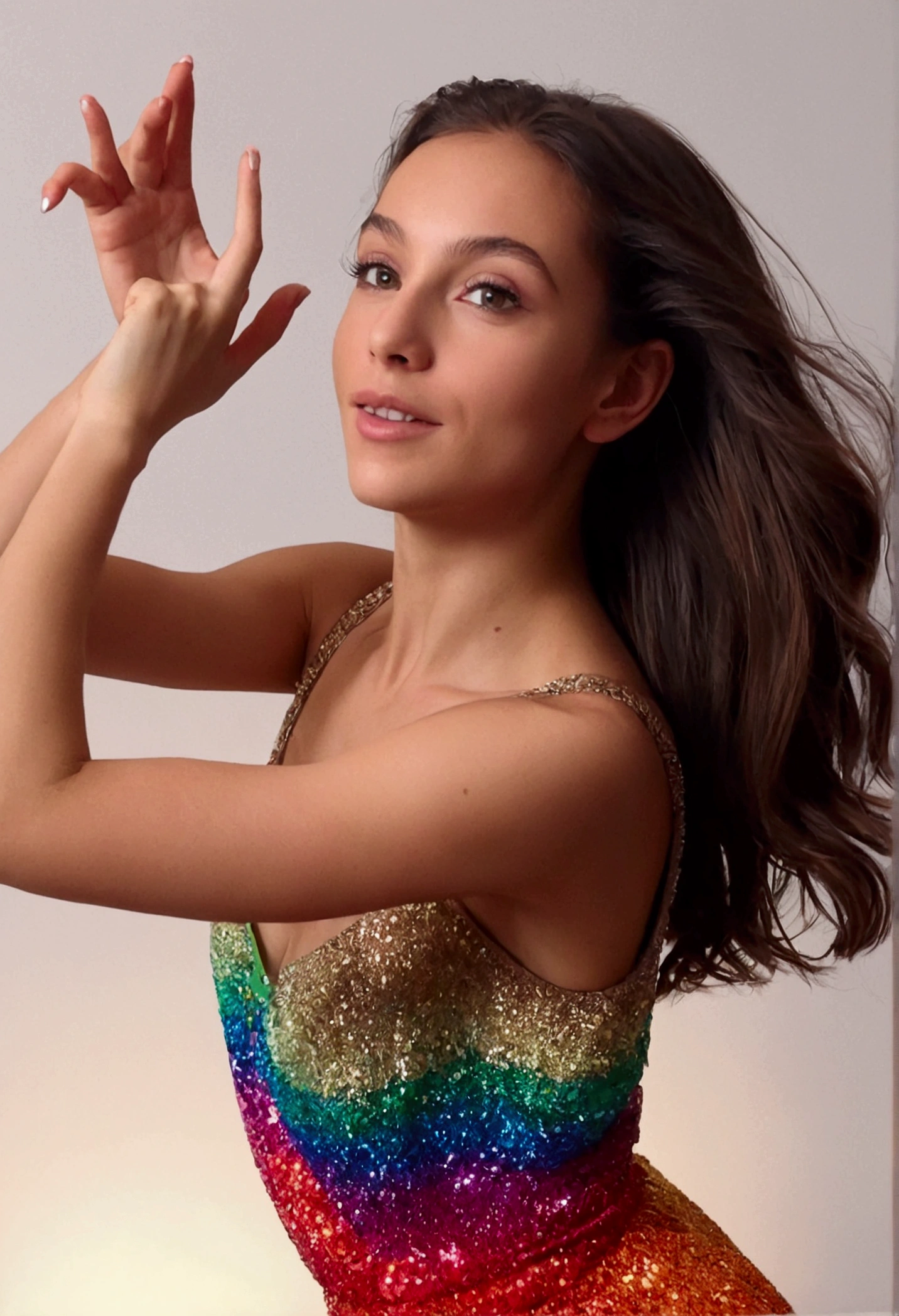 crée moi une video courte de 15 seconde d'une femme de 20 ans brune qui danse