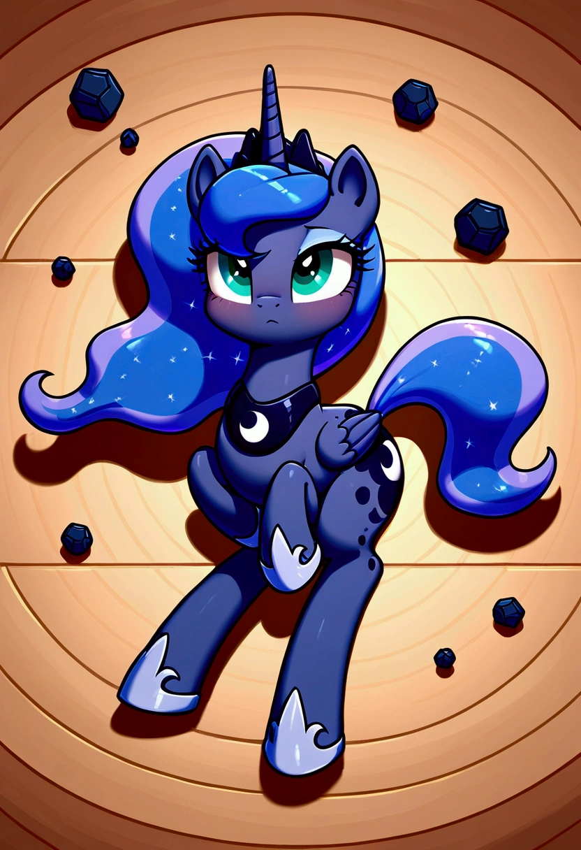 Princess Luna disembodied head without a body on the floor