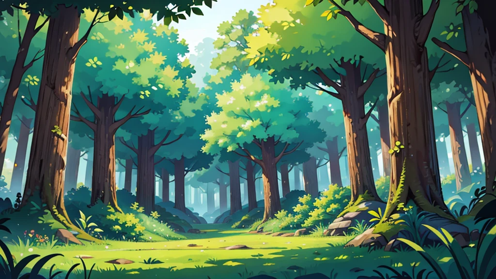landscape forest lots of trees