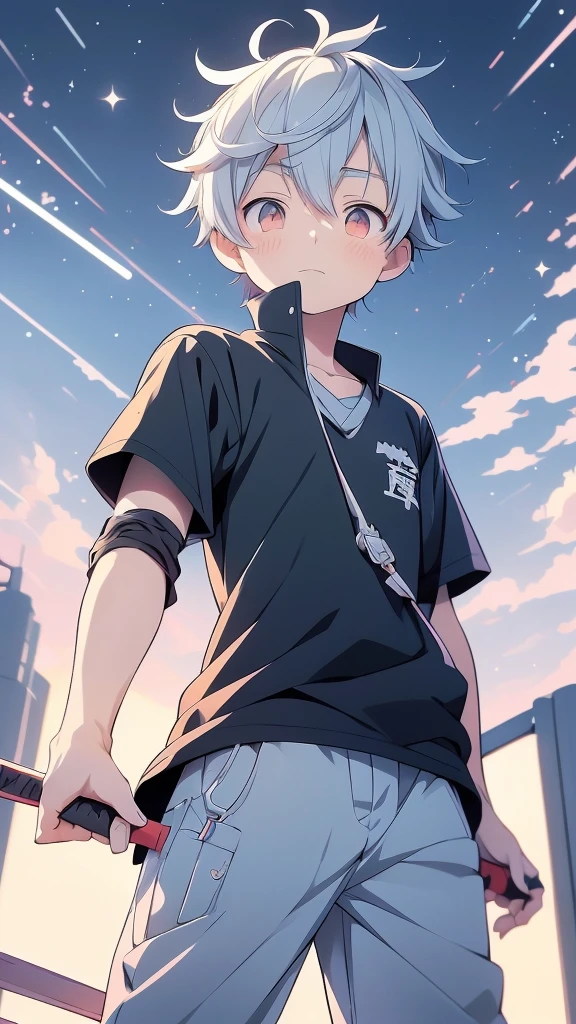 anime boy with a baseball bat and a baseball in his hand, in an anime style, artwork in the style of guweiz, in anime style, anime cover, shinji, koyoharu gotouge, official art, made with anime painter studio, anime boy, official fanart, makoto kano, inspired by Kamisaka Sekka