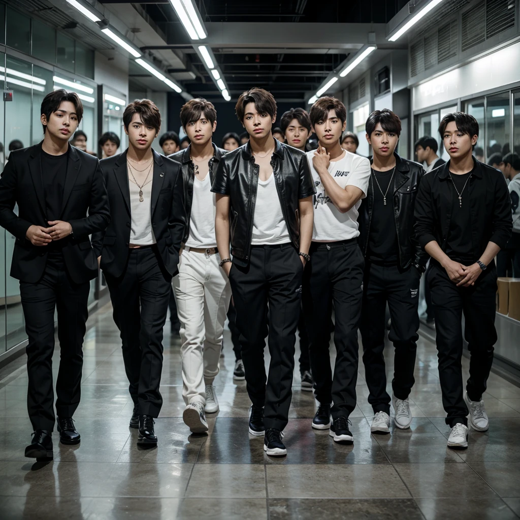 A boy group consisting of 7 members 