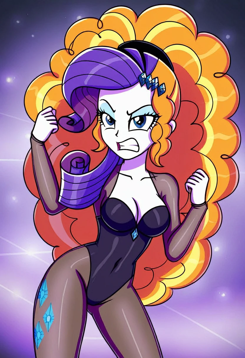 Eqg adagio angry bodystocking costiumme in the castle dancing . Rarity