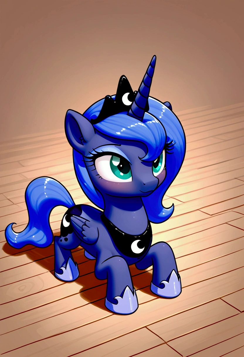 Princess Luna disembodied head without a body on the floor