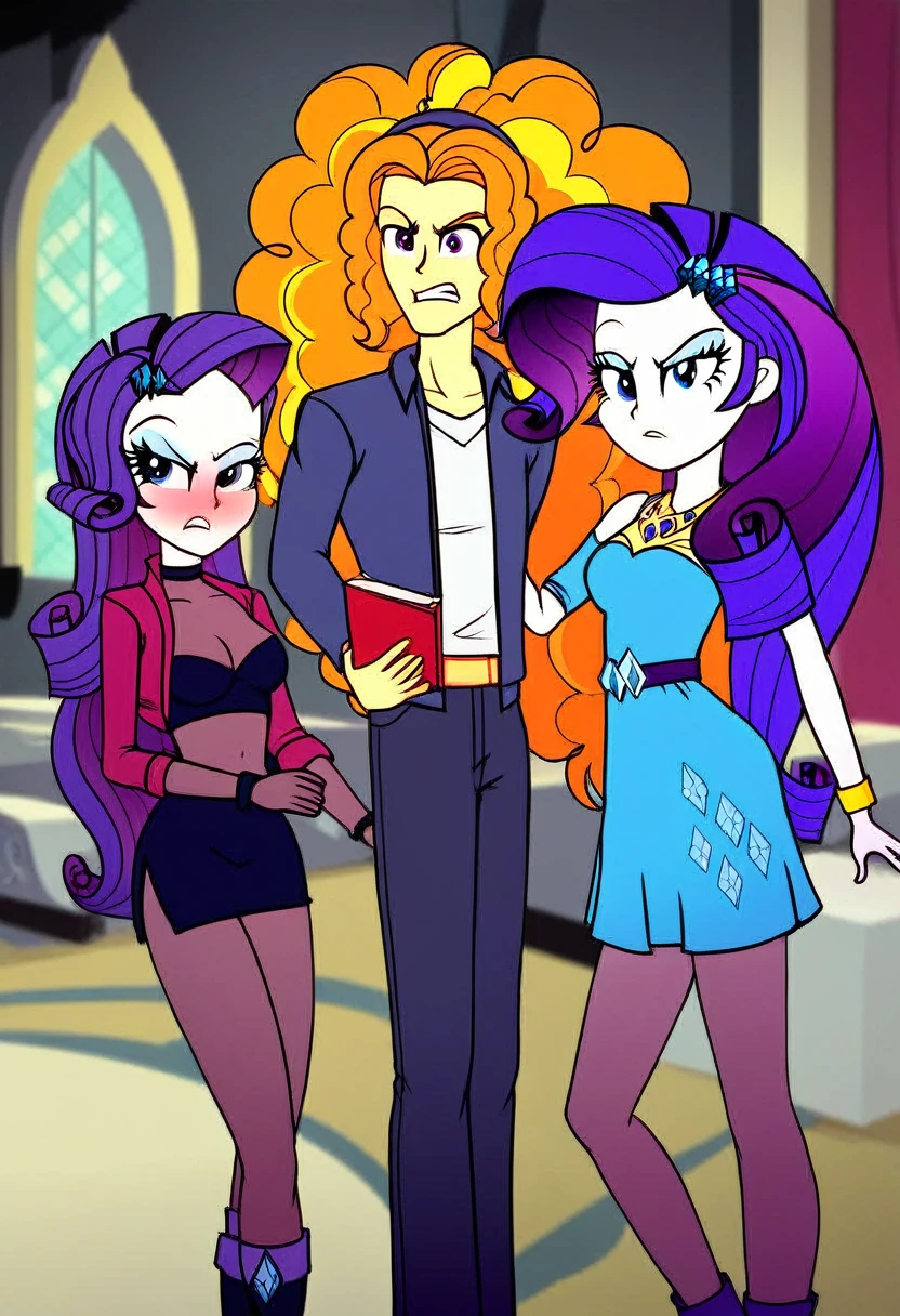 Eqg adagio angry bodystocking costiumme in the castle kiss Young Man . Rarity