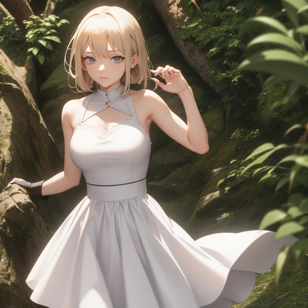 Makima from Chainsaw with white dress 