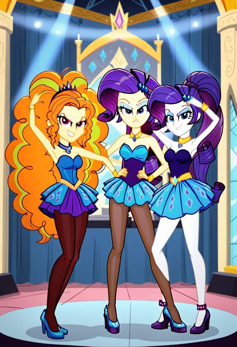 Eqg adagio angry bodystocking costiumme in the castle dancing . Rarity 