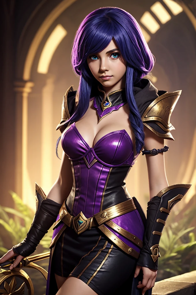 (masterpiece) (best quality) (detailed), arcane Caitlyn, arcane art style, upper body: sexy, small waist, and