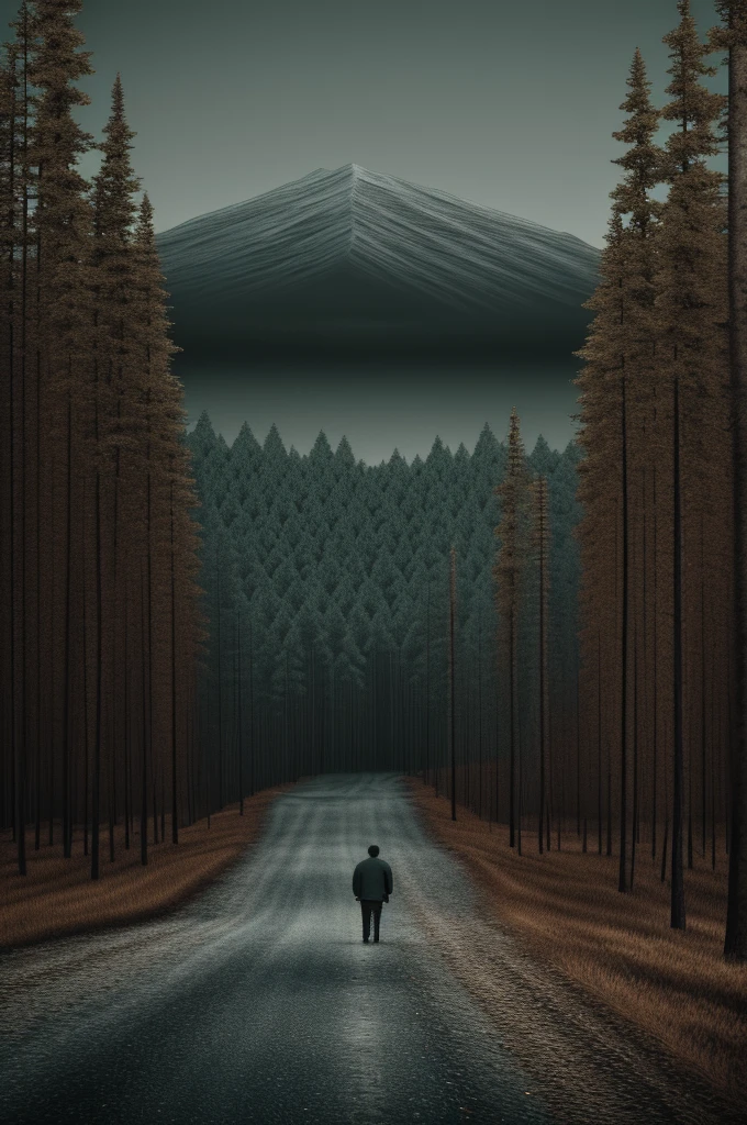 Create a sad landscape with dark colors that shows all the suffering , create at least two , and make them ultra realistic
