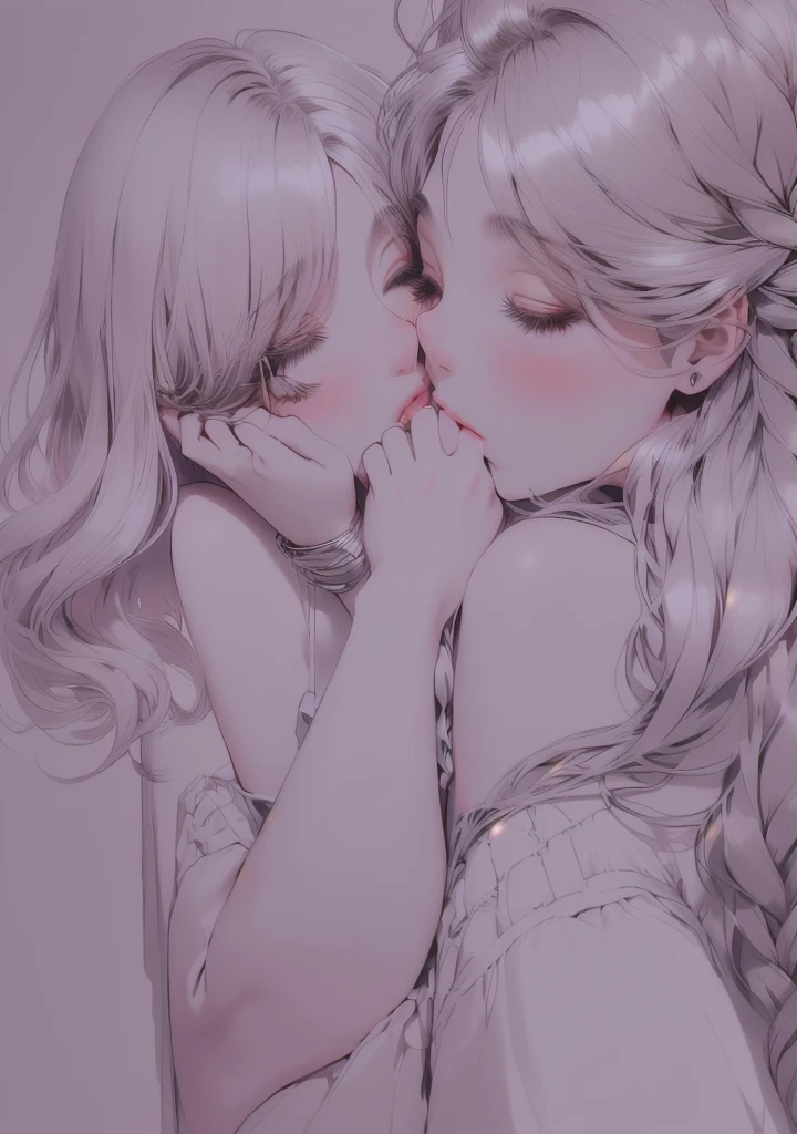 ((Best quality)), ((masterpiece)), (detailed), a kiss