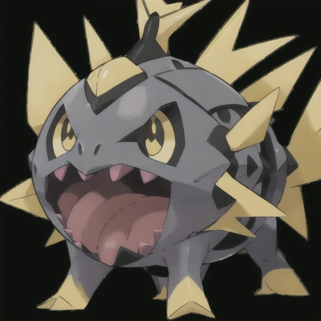 pkmn , giant black angler fish with yellow eyes ((best quality)), 