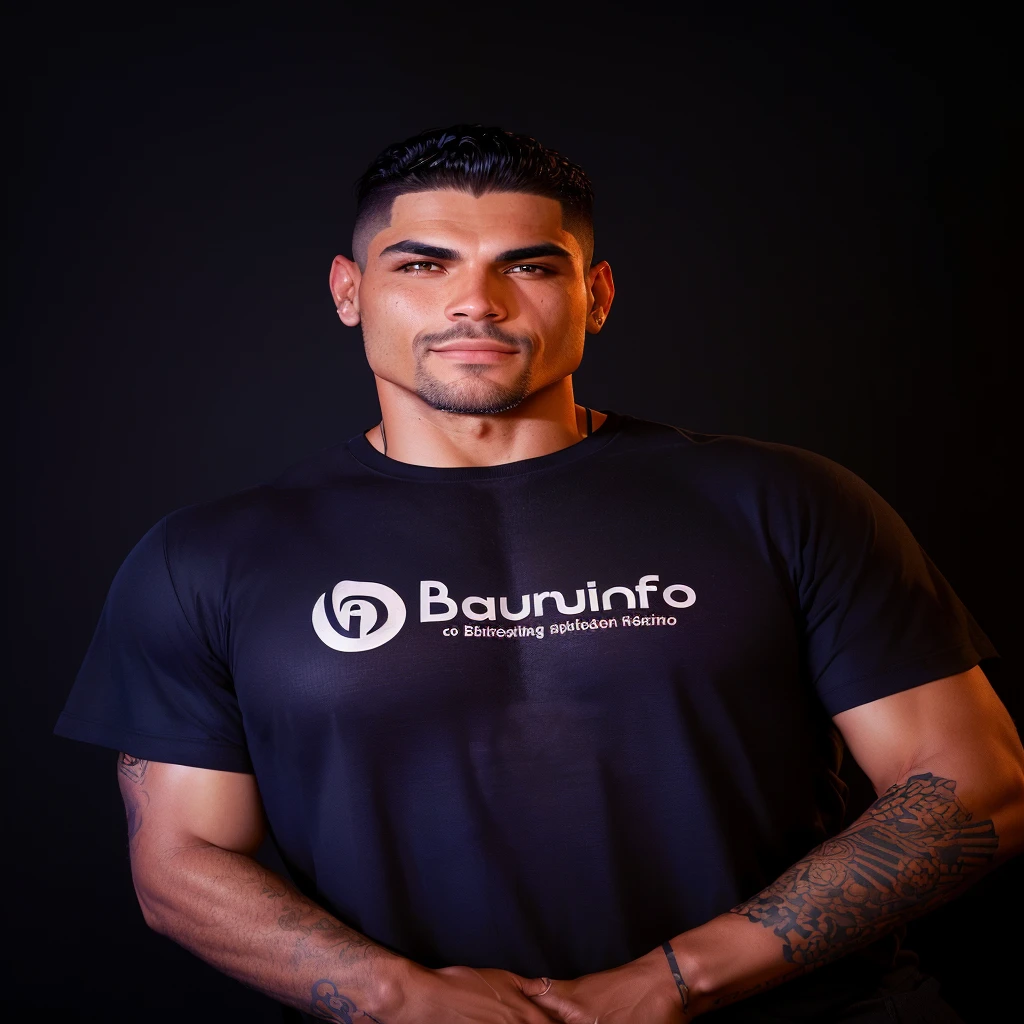 fit man with a tattoo on his arm and a black shirt, ben mauro, comely, bartolome ros, carmelo blandino, brian pulido, productphoto, david rios ferreira, Artur Bordel, by Hugo Sánchez Bonilla, information, danilo torres, headshot, illustration, profile shot portrait, michael maurino
