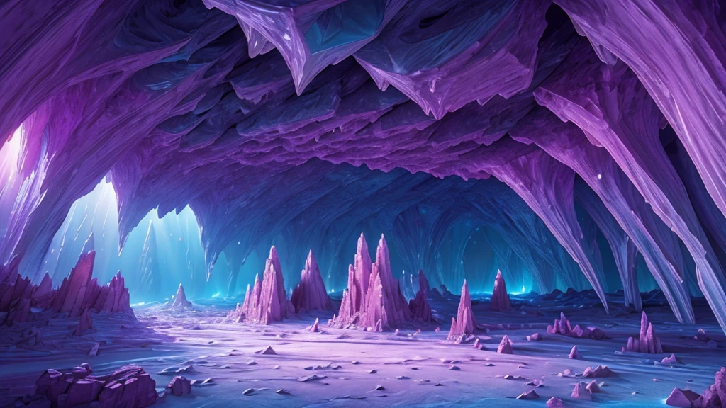 A massive crystal cavern, intricate crystal formations, glowing crystals, high ceilings, diffused lighting, mysterious atmosphere, otherworldly landscape, adventure, exploration, 1 person, detailed facial features, realistic, photorealistic, 8k, high resolution, masterpiece, hyper detailed, cinematic, dramatic lighting