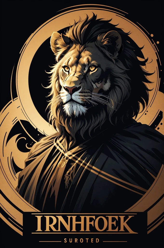 [Lion] Heraldic silhouette, Logo masking style illustration, Por Dan Mumford, pares Greg Rutkowski, Por James Jean, black backdrop, mysterious, Fantasyart, realisitic, majestic, cores ricas e vibrantes, hight contrast, Mark Perfect Water, artistic station, deviantart, dribble, red bubble, public, sharpness, , super verbose, detailed drawing, vectorizer, contour, Isometric style, 8k."
