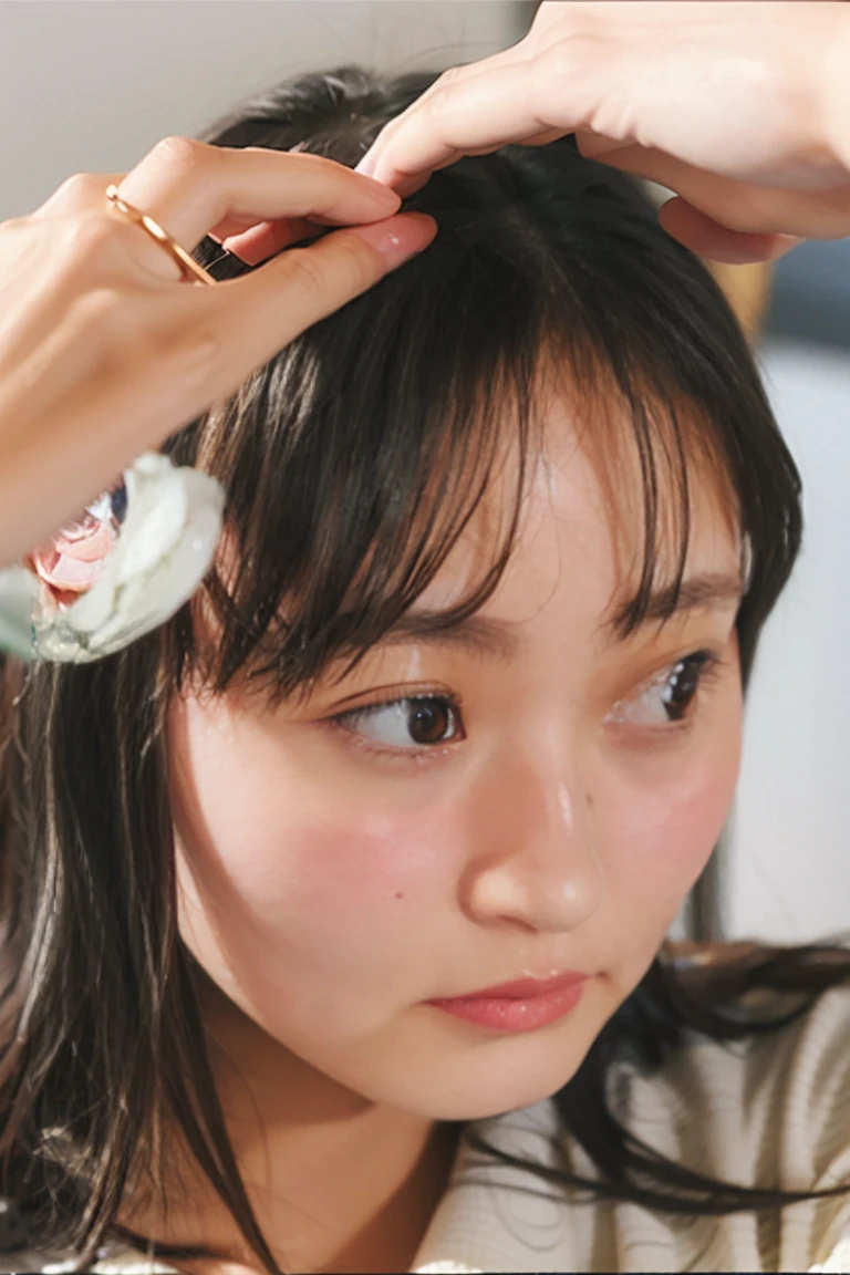 (Highest quality、High resolution、8k、masterpiece:1.55、Film Grain)、((Full body photography:1.0))、Japanese women、A woman with a cute upward gaze、evening、The sky turns red、Stylish clothes that show off your body lines and look great on Instagram、No underwear、barefoot、Light brown hair、cute、Lens flare、((Nice style))、Highly detailed photos、Very beautiful and ideal、Super no makeup、(8k、RAW Photos、Highest quality、masterpiece:1.2)、(Realistic)、1 girl、((Looking into the camera:1.4))、Hair blowing in the wind