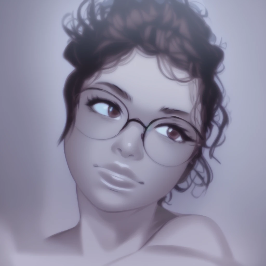desenho de uma mulher with glasses, a digital painting inspired by loish, art station, serial art, stylized portrait, high-quality portrait, digital illustration portrait, digitalportrait, with glasses, detailed color portrait, cute portrait, nft portrait, no art style by bowater, lofi portoRait, realistic painting of beautiful girl, digital art portrait