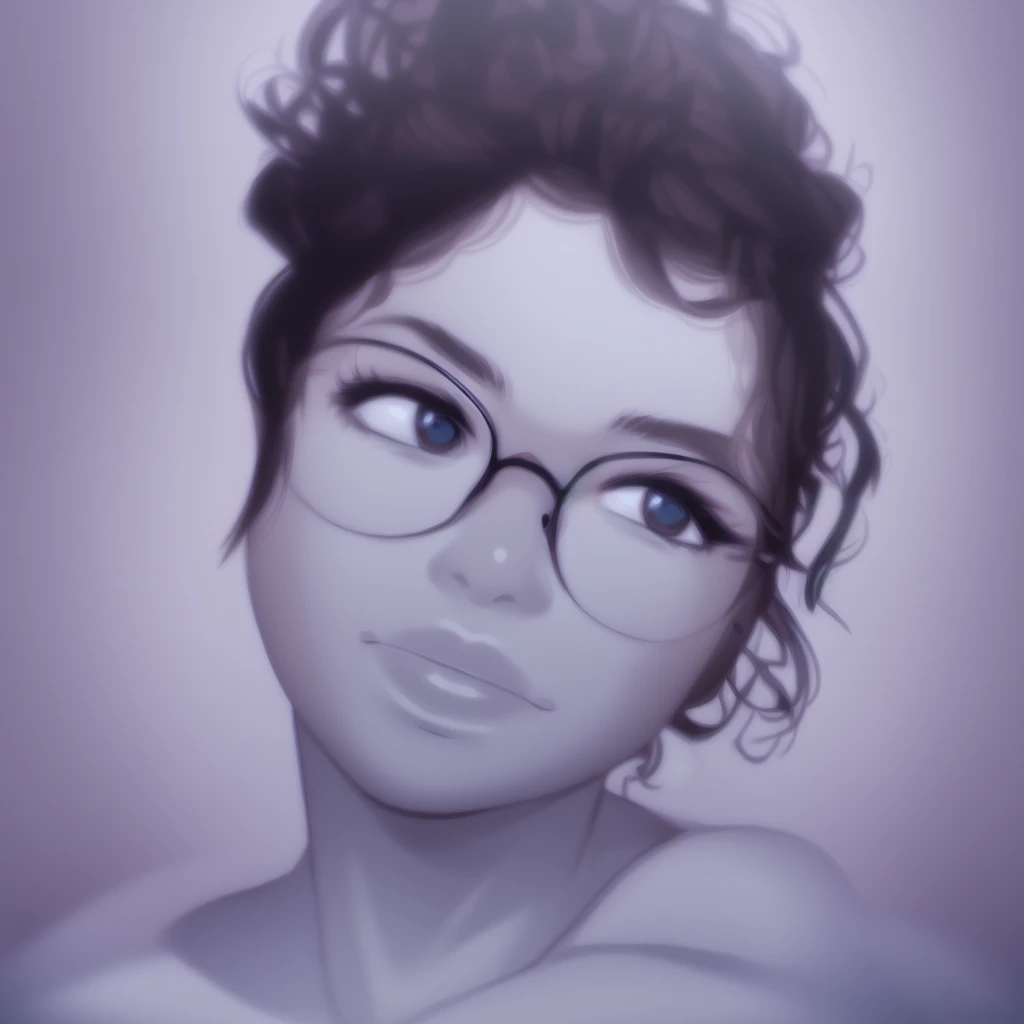 desenho de uma mulher with glasses, a digital painting inspired by loish, art station, serial art, stylized portrait, high-quality portrait, digital illustration portrait, digitalportrait,  with glasses, detailed color portrait, cute portrait, nft portrait, no art style by bowater, lofi portoRait, realistic painting of beautiful girl, digital art portrait