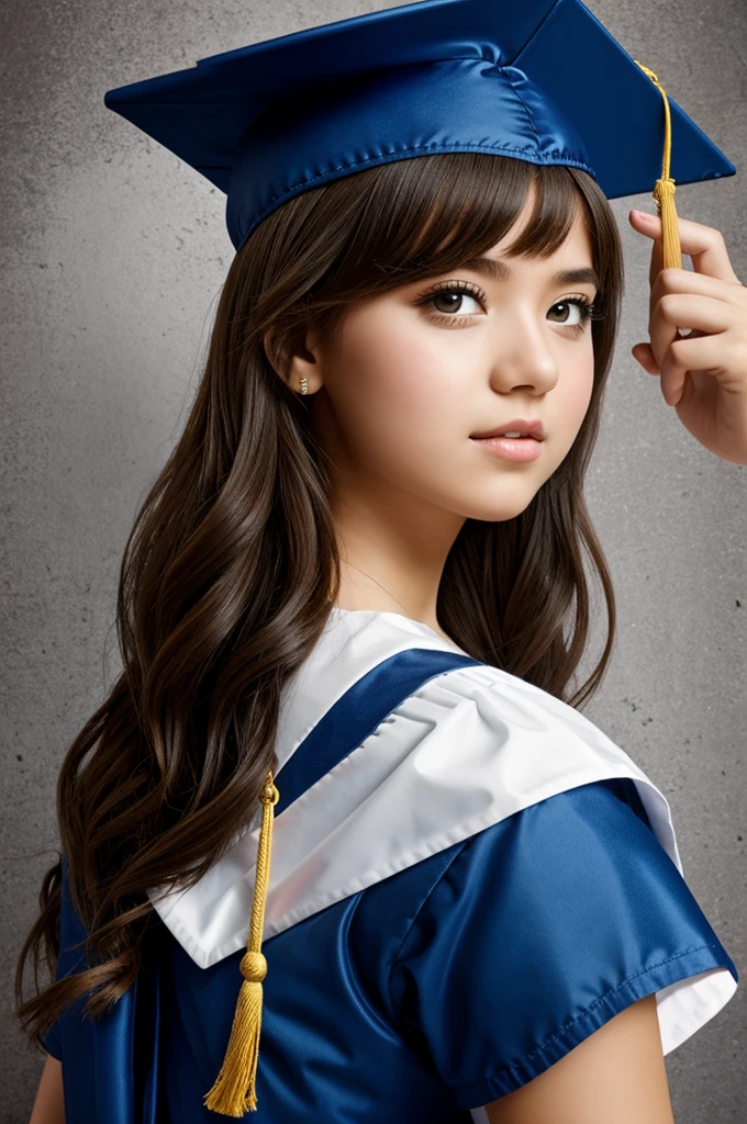 Young girl graduation artistic style