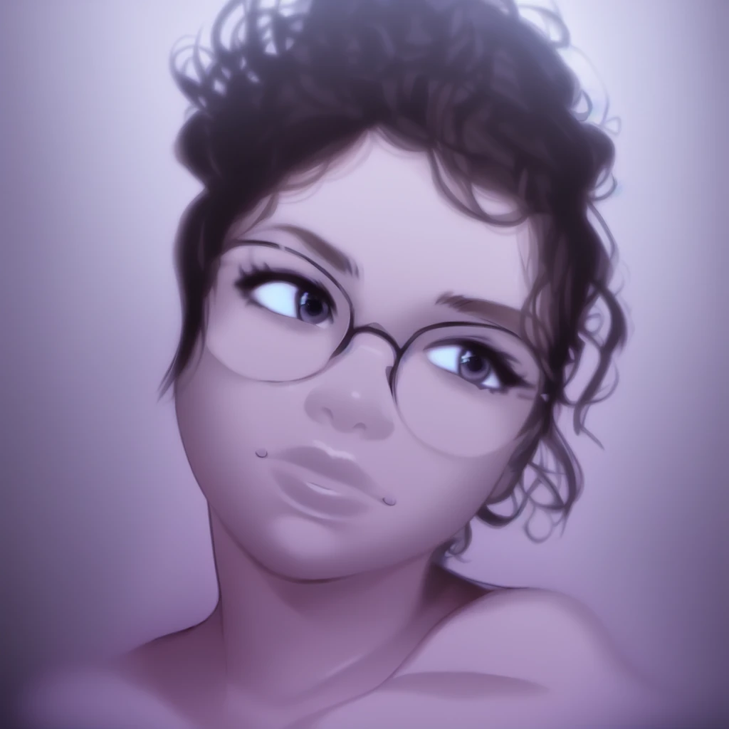 desenho de uma mulher with glasses, dark-skinned, a digital painting inspired by loish, art station, serial art, stylized portrait, high-quality portrait, digital illustration portrait, digitalportrait, with glasses, detailed color portrait, cute portrait, nft portrait, no art style by bowater, lofi portoRait, realistic painting of beautiful girl, digital art portrait