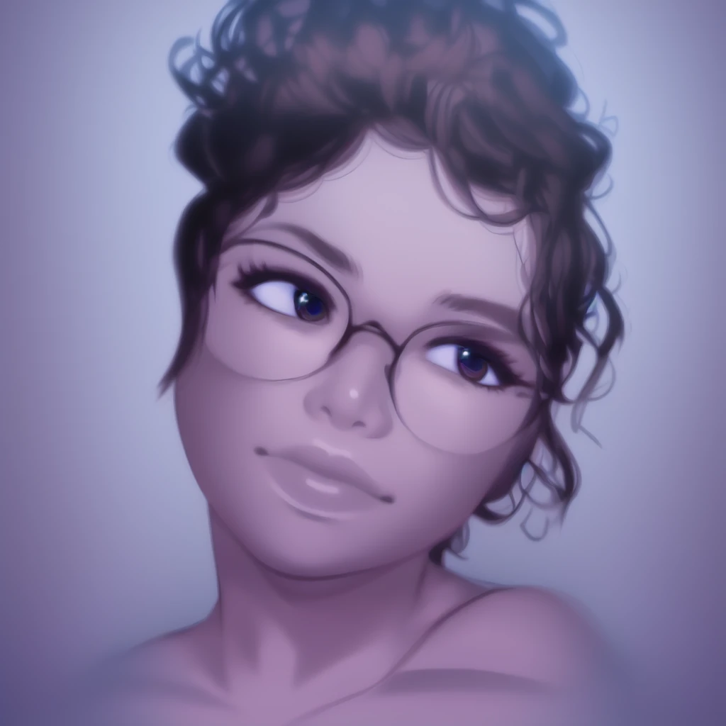 desenho de uma mulher with glasses, dark-skinned, a digital painting inspired by loish, art station, serial art, stylized portrait, high-quality portrait, digital illustration portrait, digitalportrait, with glasses, detailed color portrait, cute portrait, nft portrait, no art style by bowater, lofi portoRait, realistic painting of beautiful girl, digital art portrait