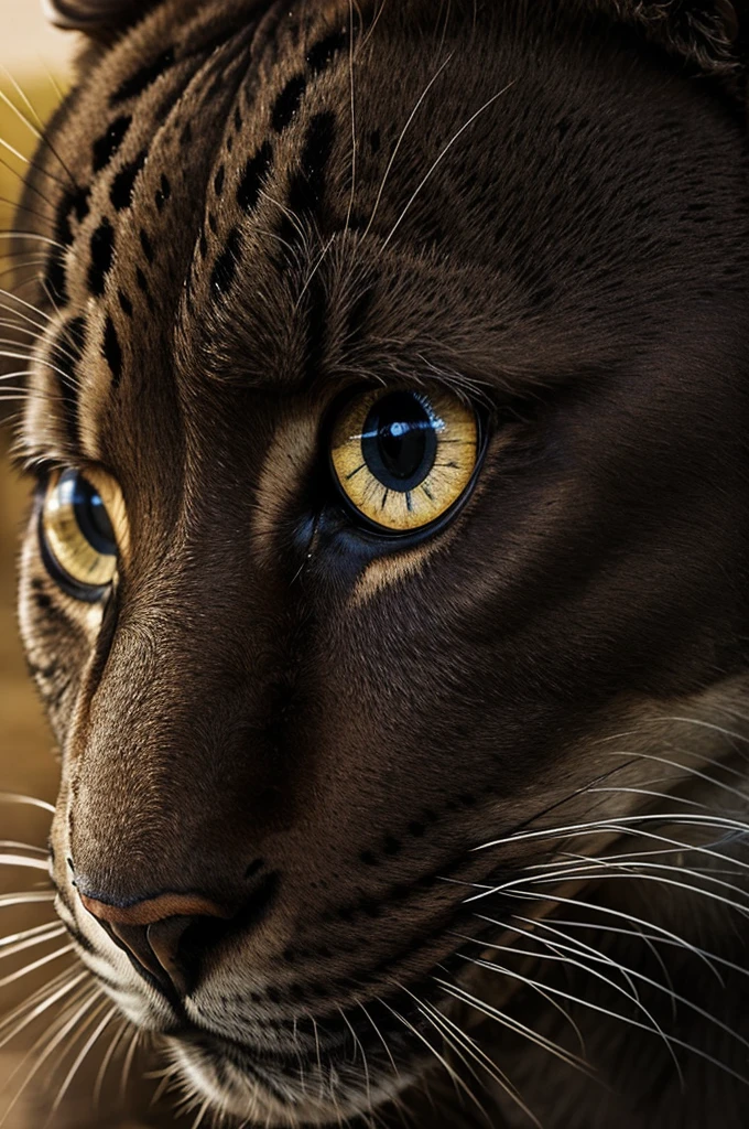An eye that shows the seriousness and respect of a panther