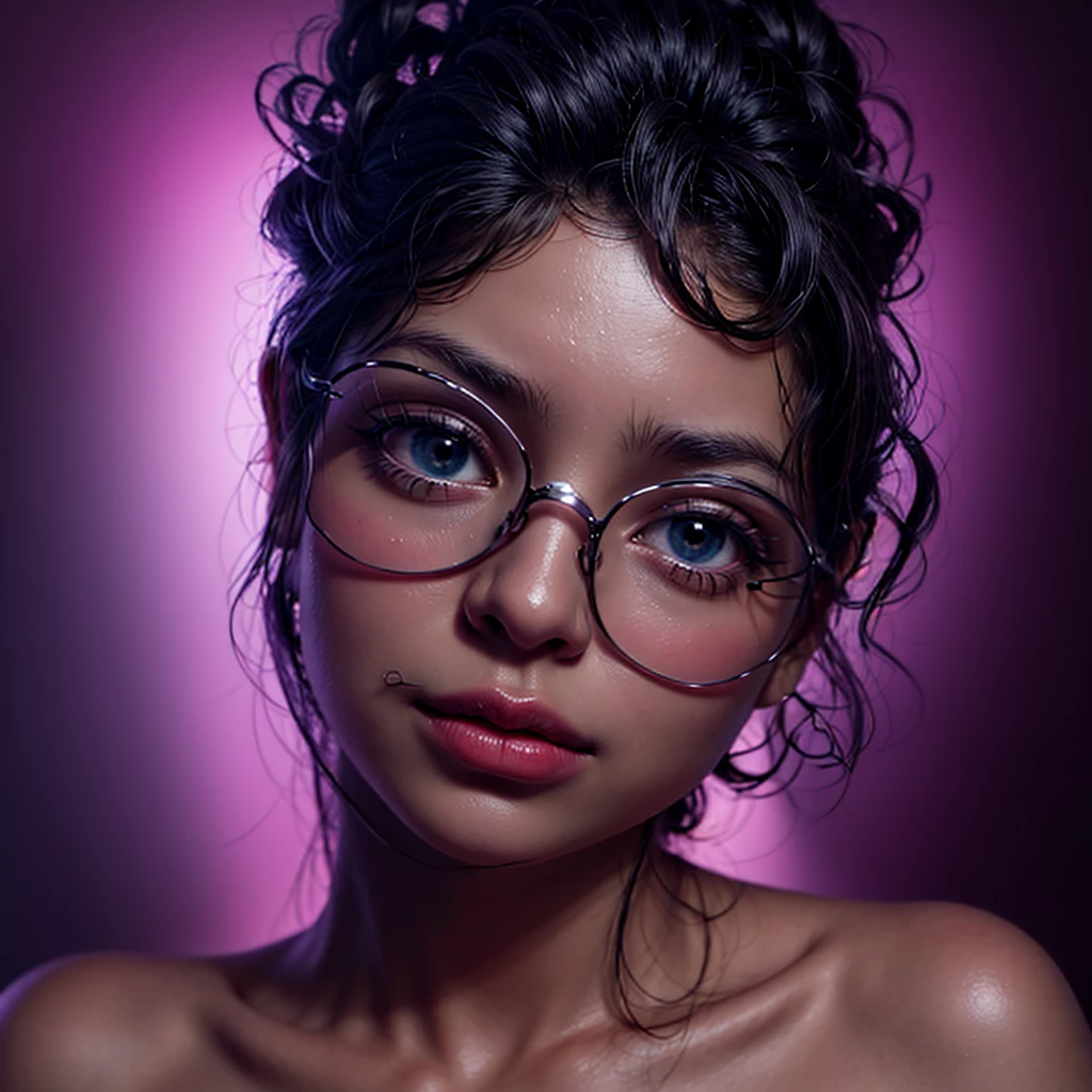 desenho de uma mulher with glasses, dark-skinned, a digital painting inspired by loish, art station, serial art, stylized portrait, high-quality portrait, digital illustration portrait, digitalportrait, with glasses, detailed color portrait, cute portrait, nft portrait, no art style by bowater, lofi portoRait, realistic painting of beautiful girl, digital art portrait