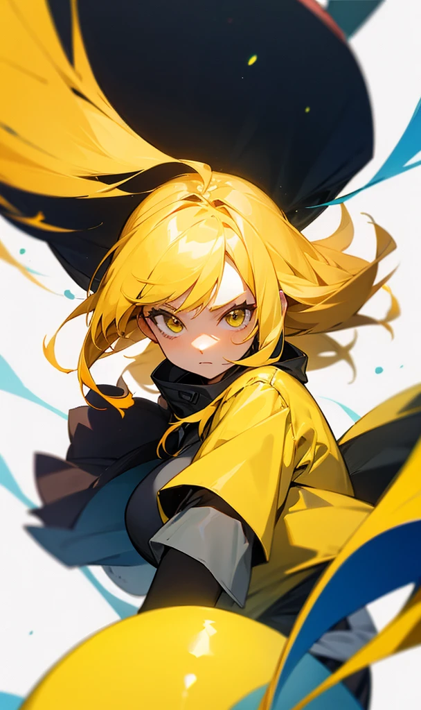 Anime girl yellow hair
