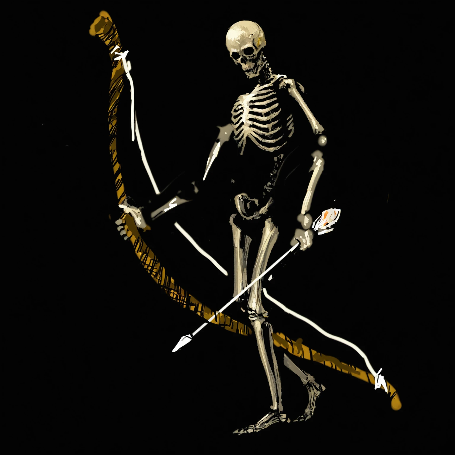 Skeleton soldier with bow and arrow