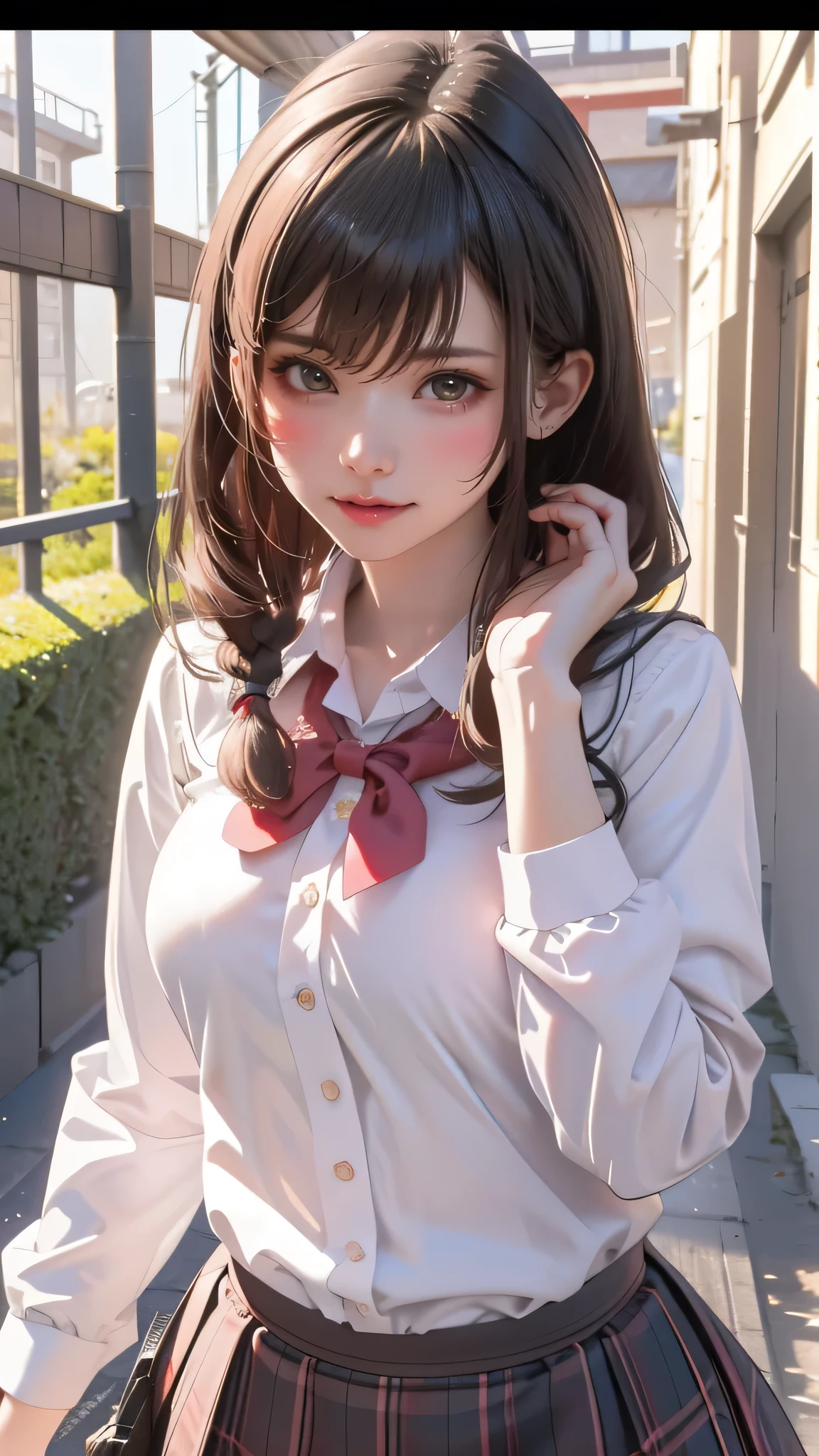 (high school girl uniform),(random porn pose),(Thin type:1.8),(big breasts),(random hairstyle),(Highest image quality,(8k),ultra-realistic,best quality, high quality, high definition, high quality texture,high detail,beautiful detailed,fine detailed,extremely detailed cg,detailed texture,a realistic representation of the face,masterpiece,Sense of presence)