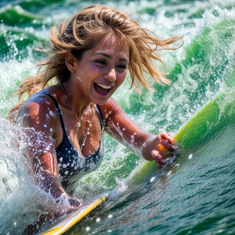 (ZoomedOut:1.28, Wide-shot) (Epic photo of surfer magazine:1.37).(Full of Water, Everything Wetted:1.4) WetHair (extremely detailed Cute Girl)(SparklingHighlights:1.28), Dynamic Joyful Expressions LifeLike Rendering (ManoErina:1.0) . Overflowing Gigantic Sideboob (Clearly Visible Beautiful Breast to Buttocks Line) Tiny and Roundly Butt, Detailed wet clothing texture, (Sloppy Surfboard:-1.2) Riding on waves, TyndallEffect(Starry Water Particles:1.32)