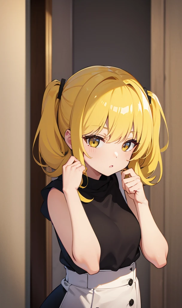 Girl yellow hair
