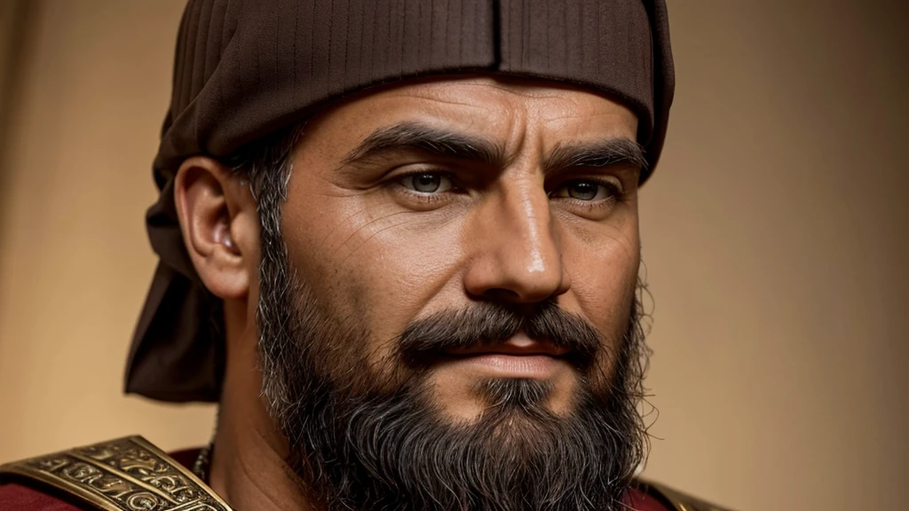"Create a realistic avatar of Lucius Cornelius Priscus, a 45-year-old former Roman legionary, now scribe in ancient Rome. bust portrait, looking directly at the viewer with a knowing and knowing smile.
Physical characteristics:
- Square face with strong chin - Aquiline nose - Penetrating brown eyes with expression lines - Gray hair on the temples, Classic Roman style hairstyle - Short, well-trimmed beard Clothing:
- White toga draped over the left shoulder - Red tunic visible at the neck - Golden brooch securing the toga on the shoulder Accessories:
- Seal ring on right index finger - Wax tablet and stylus on left hand Expression and pose:
- Slightly arched right eyebrow, suggesting curiosity - Mouth half open, as if about to reveal a secret - Head slightly tilted forward, in an inviting attitude