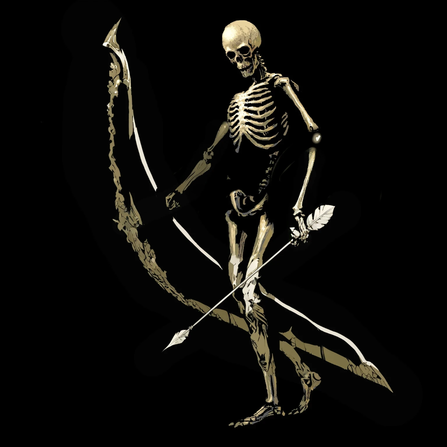 Skeleton Right Arm、Left arm、((Limited edition palette)), Very detailed and sharp, Extremely fine detail and texture, Illustration Sharp details, very sharp and detailed, very sharp detail, Pointillism, Pointillismの, sharp and highly detailed, Highly detailed shading, extremely coherent. High detail, Detailed hatching, Amazing details