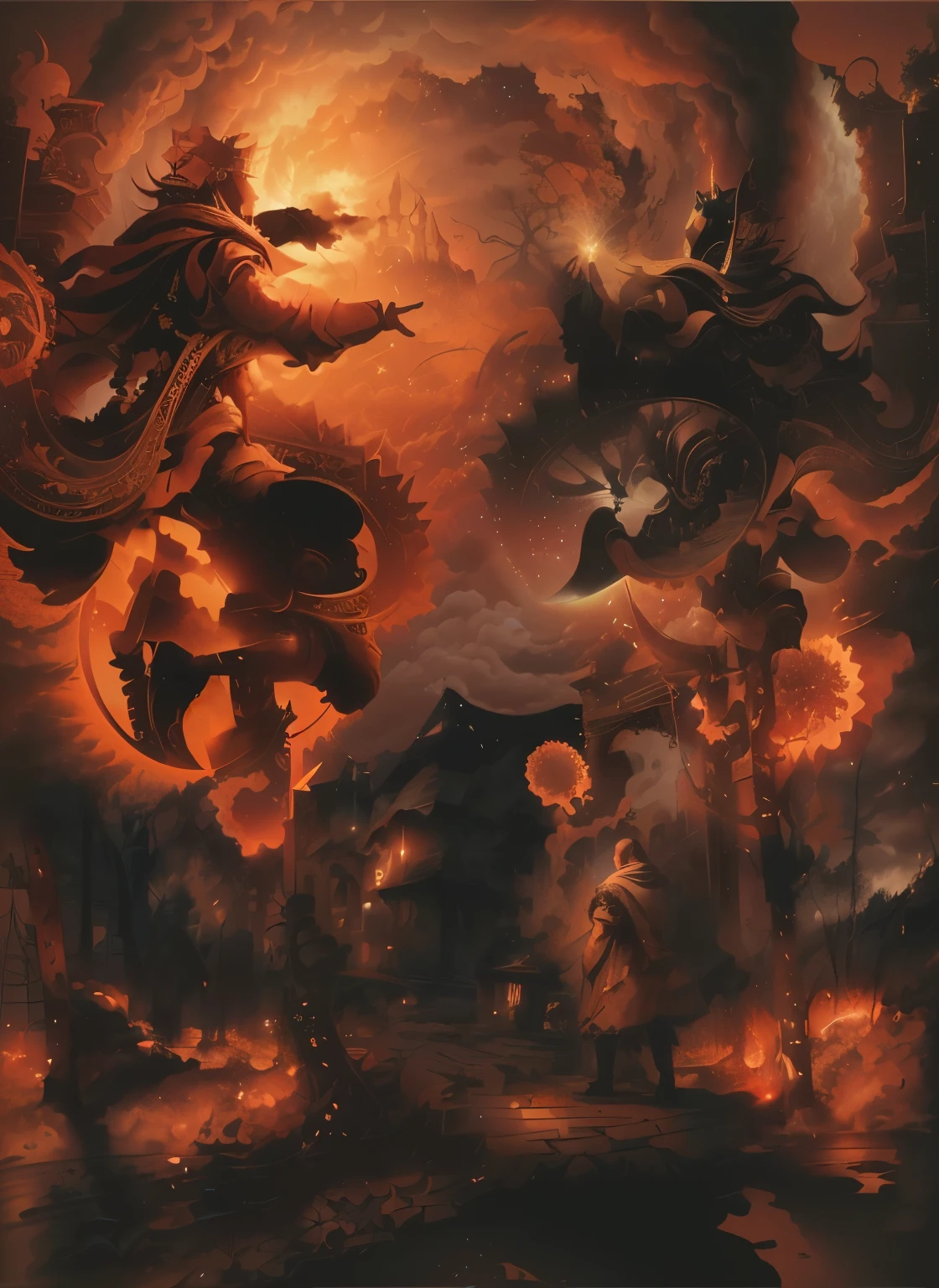 the scenario of the second image using the style of the first one