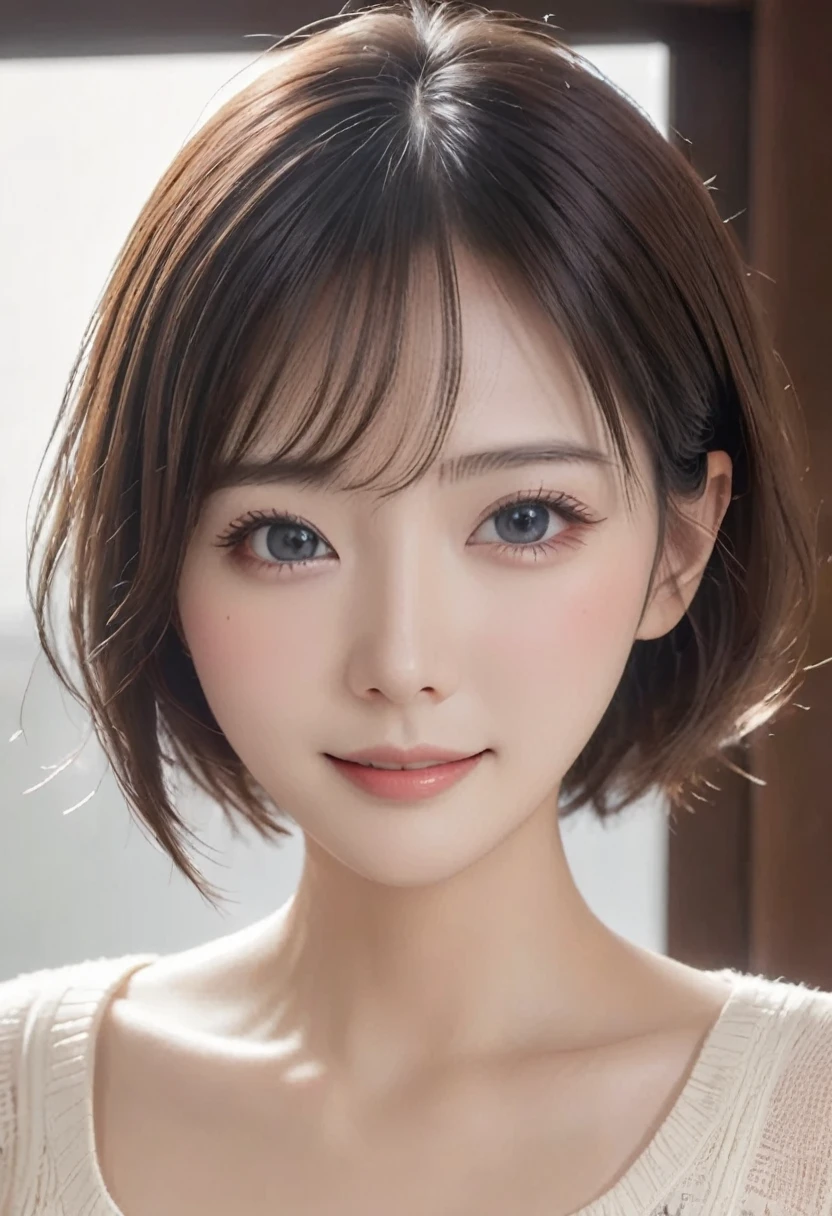 最高masterpiece, 27 year old married woman、(頭からつま先まで写っている全身photograph:1.4)、Very delicate and beautiful, One Japanese woman、Attractive married woman、very short hair、Beautiful brown hair、Dark Eyes、T-shirt and jeans、Wearing high heels、 thin, Slender body,slim, Background of the front door of the house、Perfect Makeup、Princess, Beautiful Eyes, Big smile, (masterpiece, Highest quality:1.2), High res, Very detailed CG ユニティ 8k 壁紙, Perfect lighting, colorful, Ultra-high res,4K,Very detailed, photograph, 8k, High resolution, Detailed face、Detailed eyes、Symmetrical eyes、