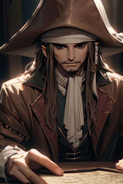 ((Best quality)), ((masterpiece)), (detailed), Jack Sparrow