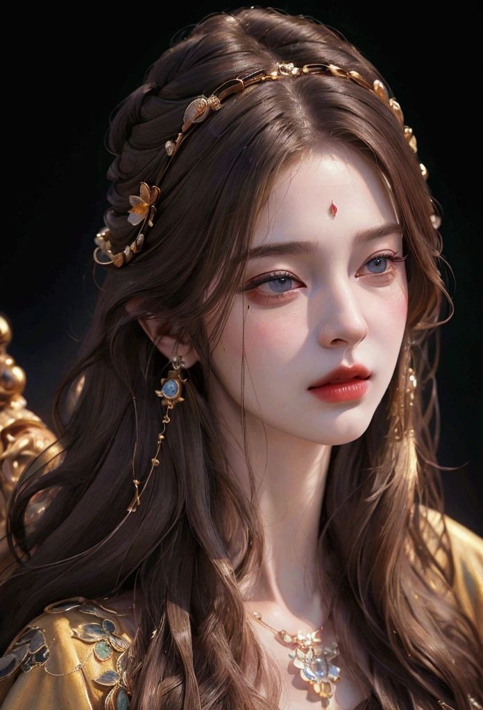 A beautiful woman with mask, two pure diabetics, densely durable, necklace and stylishly jewelry, (the best quality, 4K, 8k, highlights, masterpiece: 1.2), very detailed, (realistic, realistic, realistic pictures: 1.37), 1 girl, beautiful detailed eyes, beautiful, free, fluorides, black felt, hair flexible, high quality, hairdressers, dark hair, dark, lighting, lighting, high quality film, highlighting, high-end filming, style of sound, style of vogue, dark colors, mask colors, gums, rich colors,
